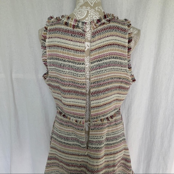 She and Sky // NWT Off White, Maroon Tweed Mini Shift Dress Sz Large dr1 - Picture 7 of 9